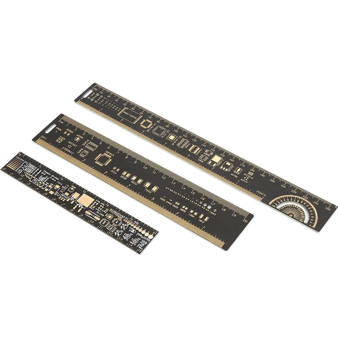 Regla de Placa de Circuito Impreso Hyuduo 25cm 3PCS Multifuncional