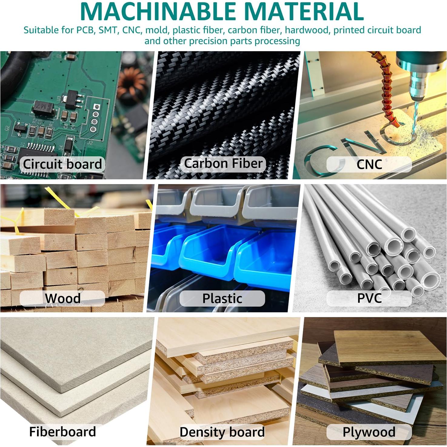 Juego de 40 Brocas Micro PCB FAURAPMNG 0.1mm-1mm Carburo
