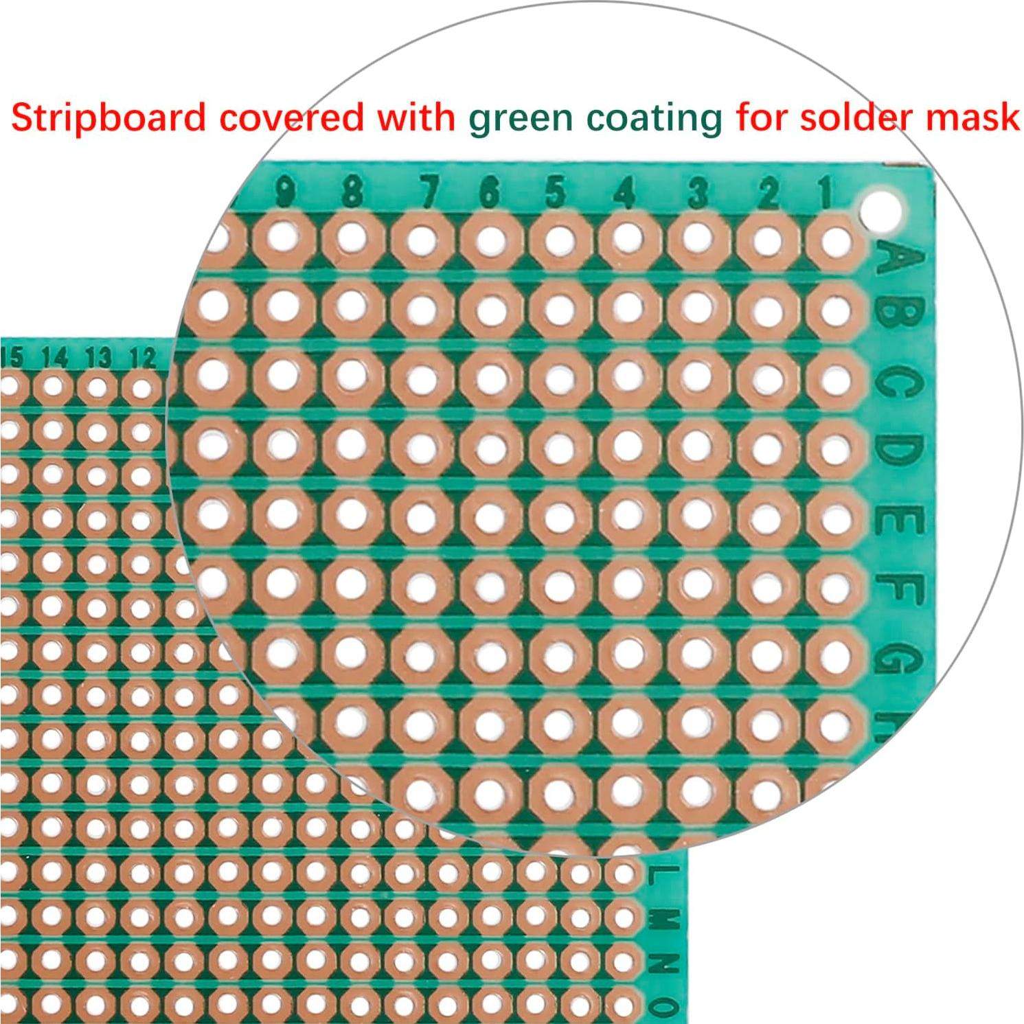 Tablero PCB de Fibra de Vidrio Gennel 70x90mm 884 Agujeros