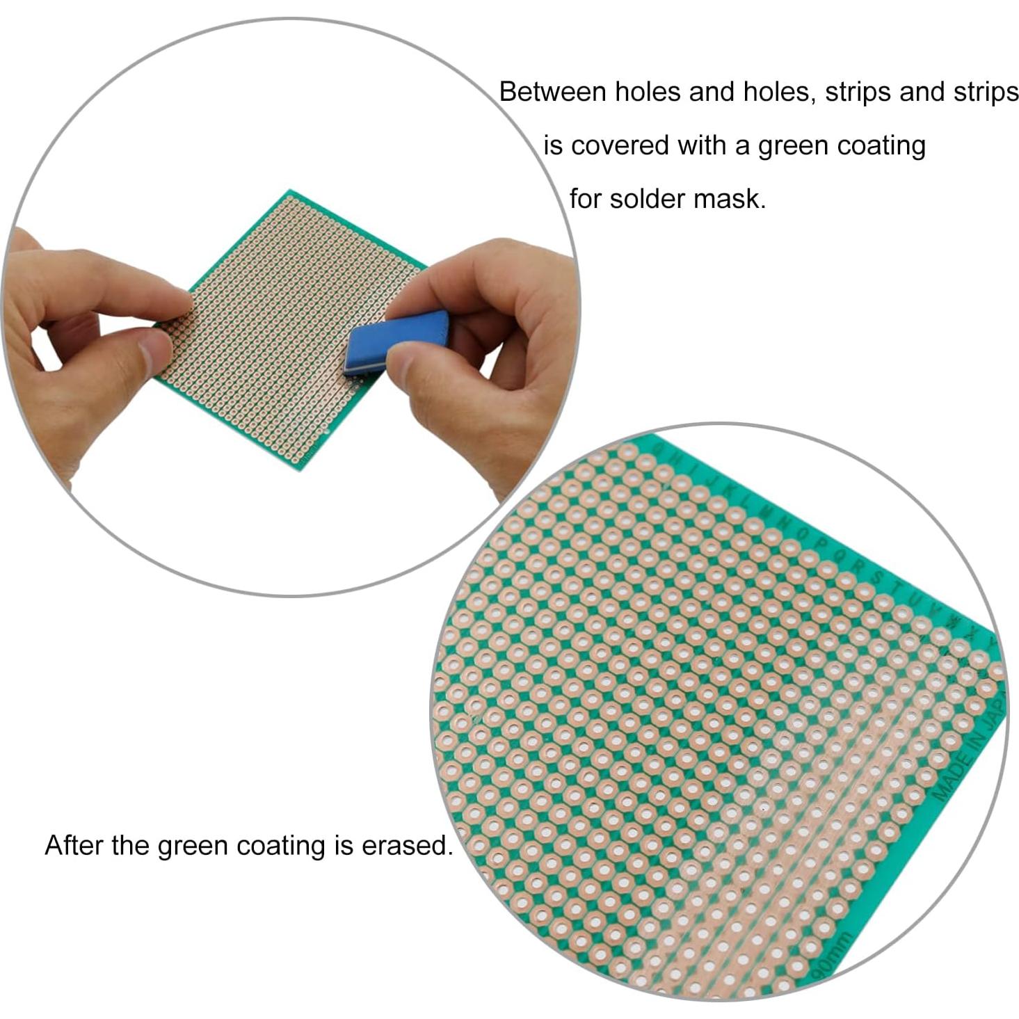 Tablero PCB de Fibra de Vidrio Gennel 70x90mm 884 Agujeros