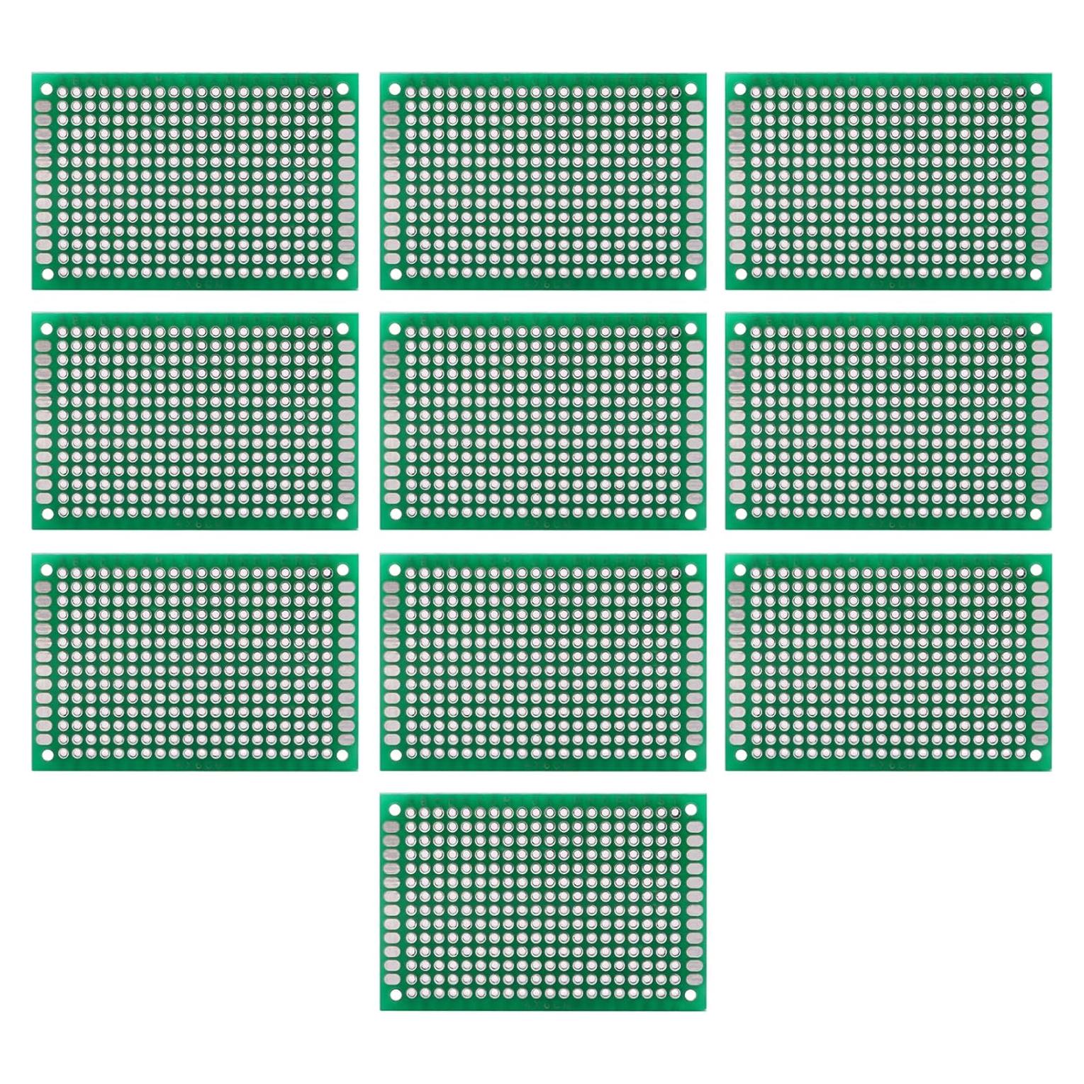10 Placas PCB Doble Lado 4 x 6 cm Eujgoov Prototipado DIY