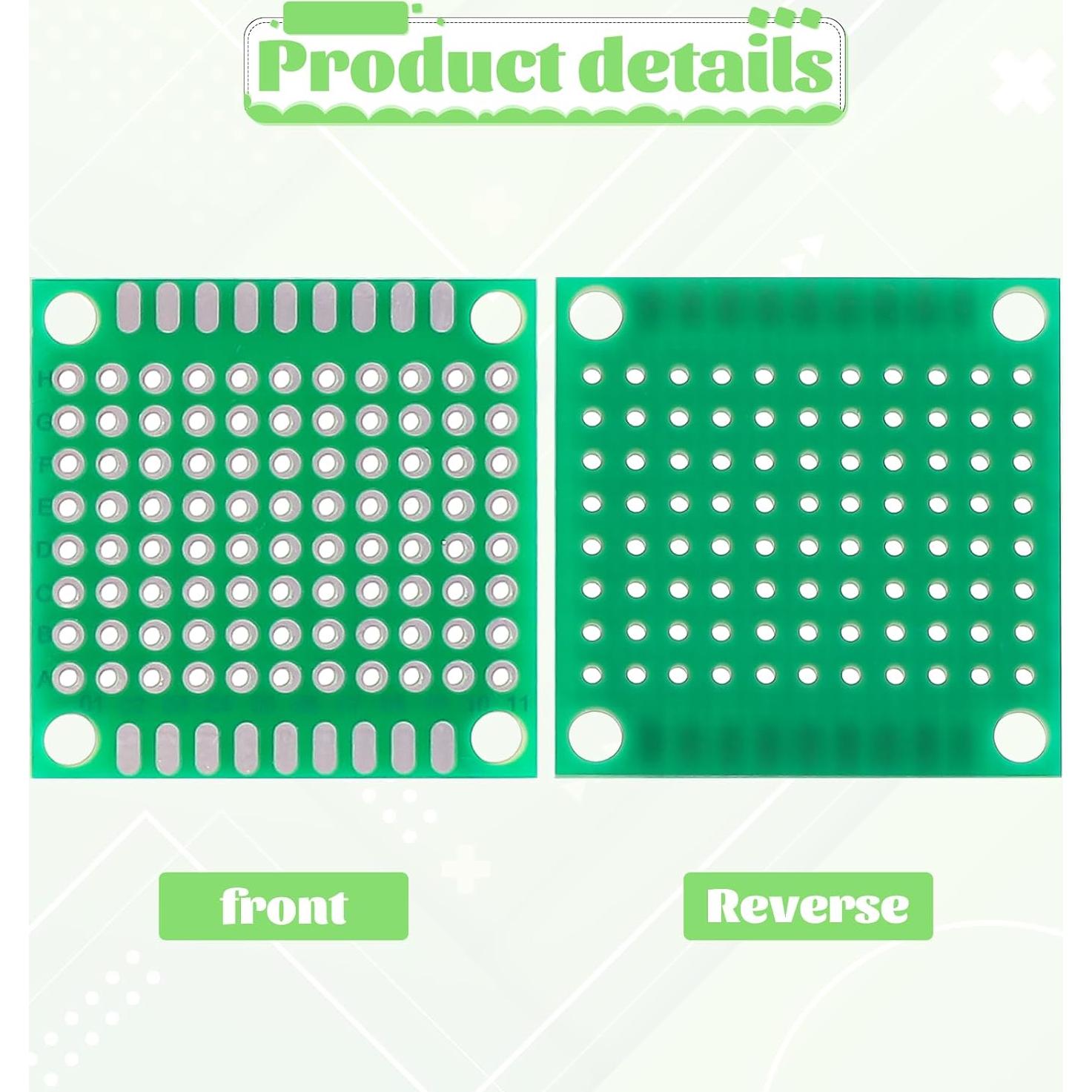 Placas de Circuito Soldables Bruislard 24 Piezas 3x3 cm