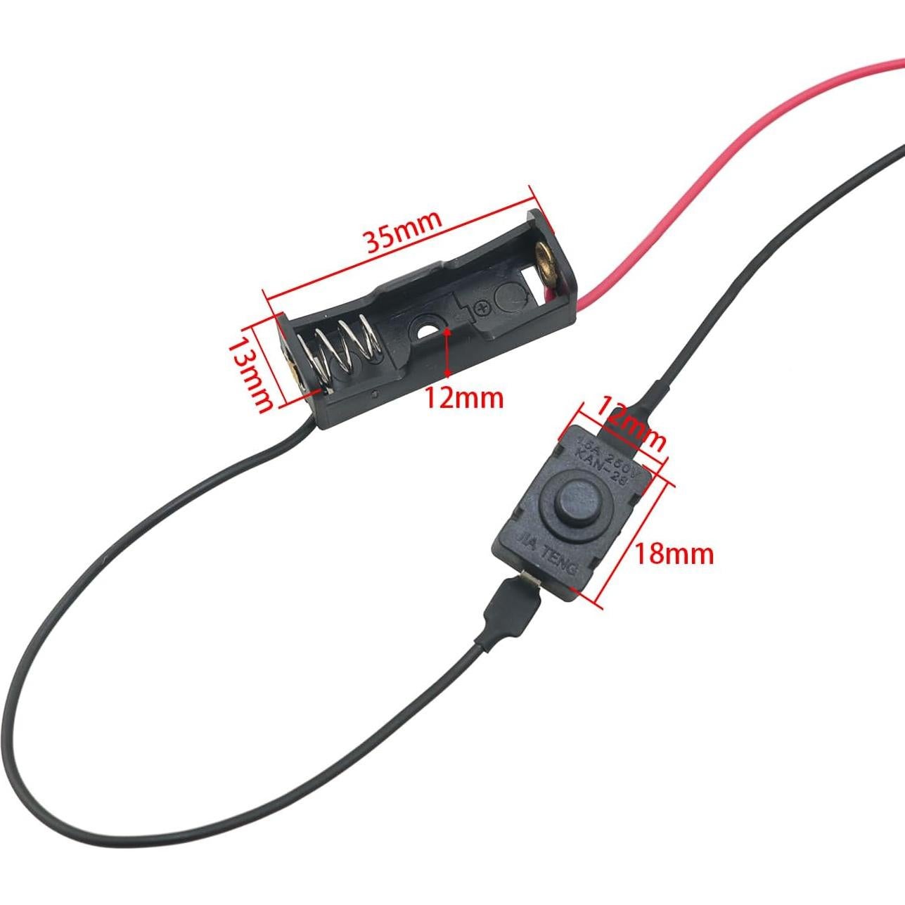 Soporte de Batería 12V 23A FMHXG con Interruptor - 4 Piezas