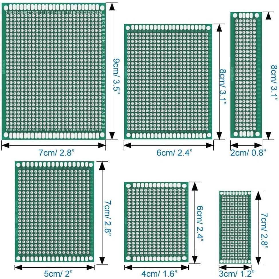 Kit de Placas PCB Doble Cara Onwon 18 Piezas 2-9 cm