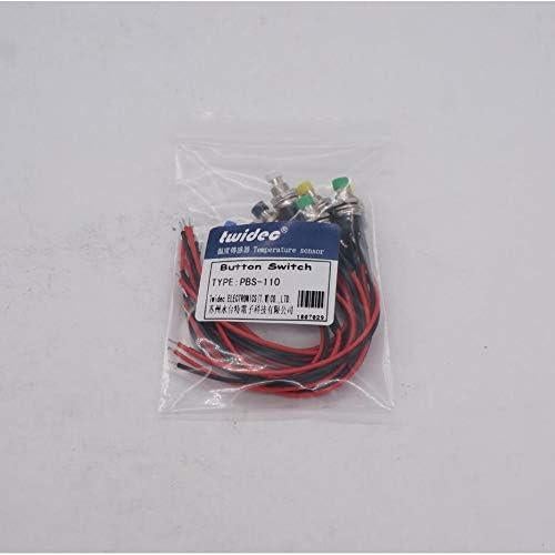 Interruptor de Botón Momentáneo Twidec 12 Piezas 250V 1A