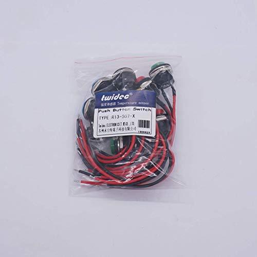 Interruptores Momentáneos Twidec 10 Pcs SPST 250V 6A Multicolor