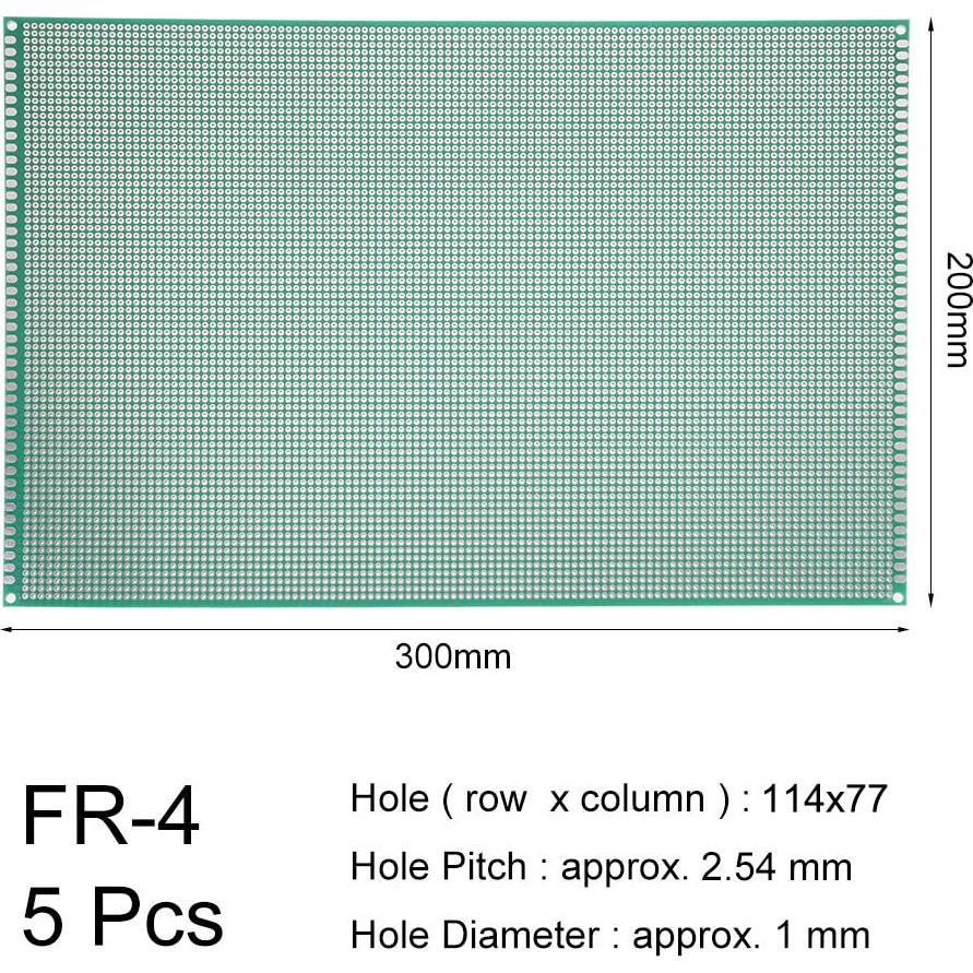 Placa de Circuito Impreso Universal uxcell 20x30cm 5pcs