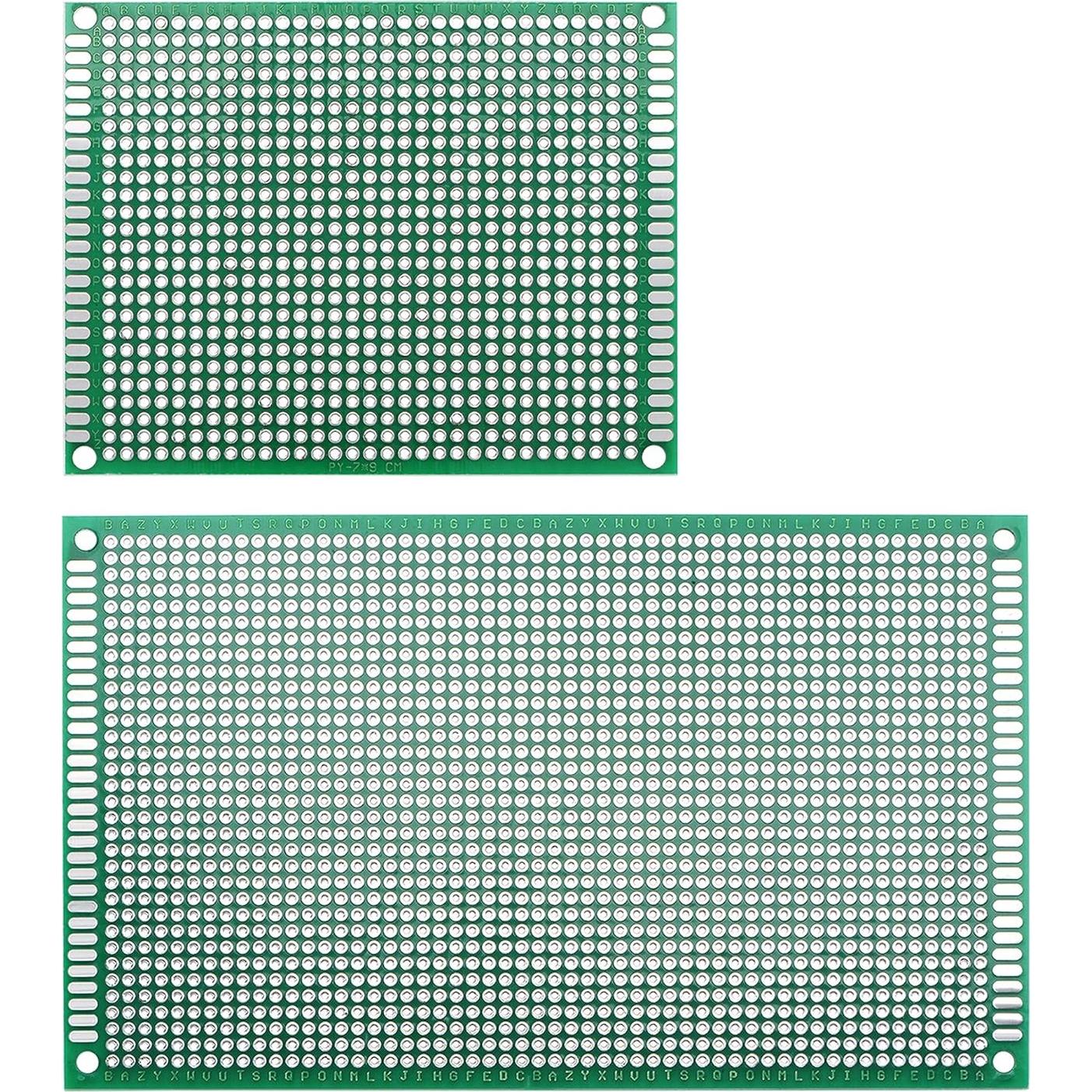 Kit de Placas de Circuito Doble Cara uxcell 4pcs 70x90mm y 90x150mm