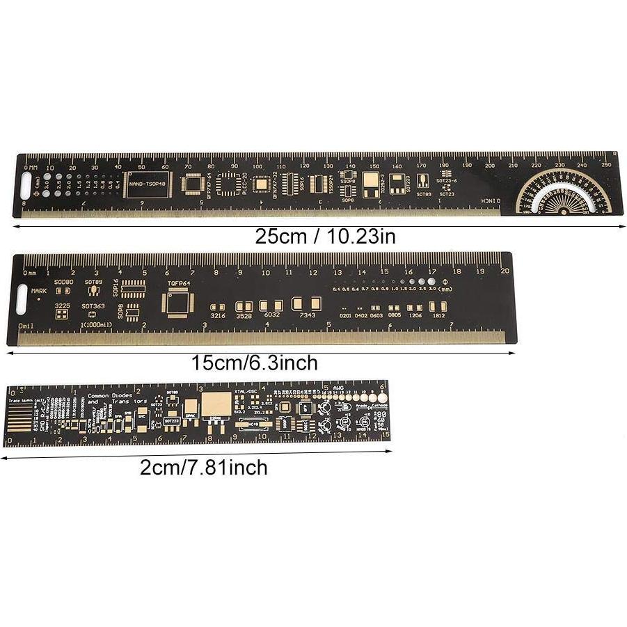 Regla Multifuncional Yanmis 15/20/25cm para PCB Electrónica