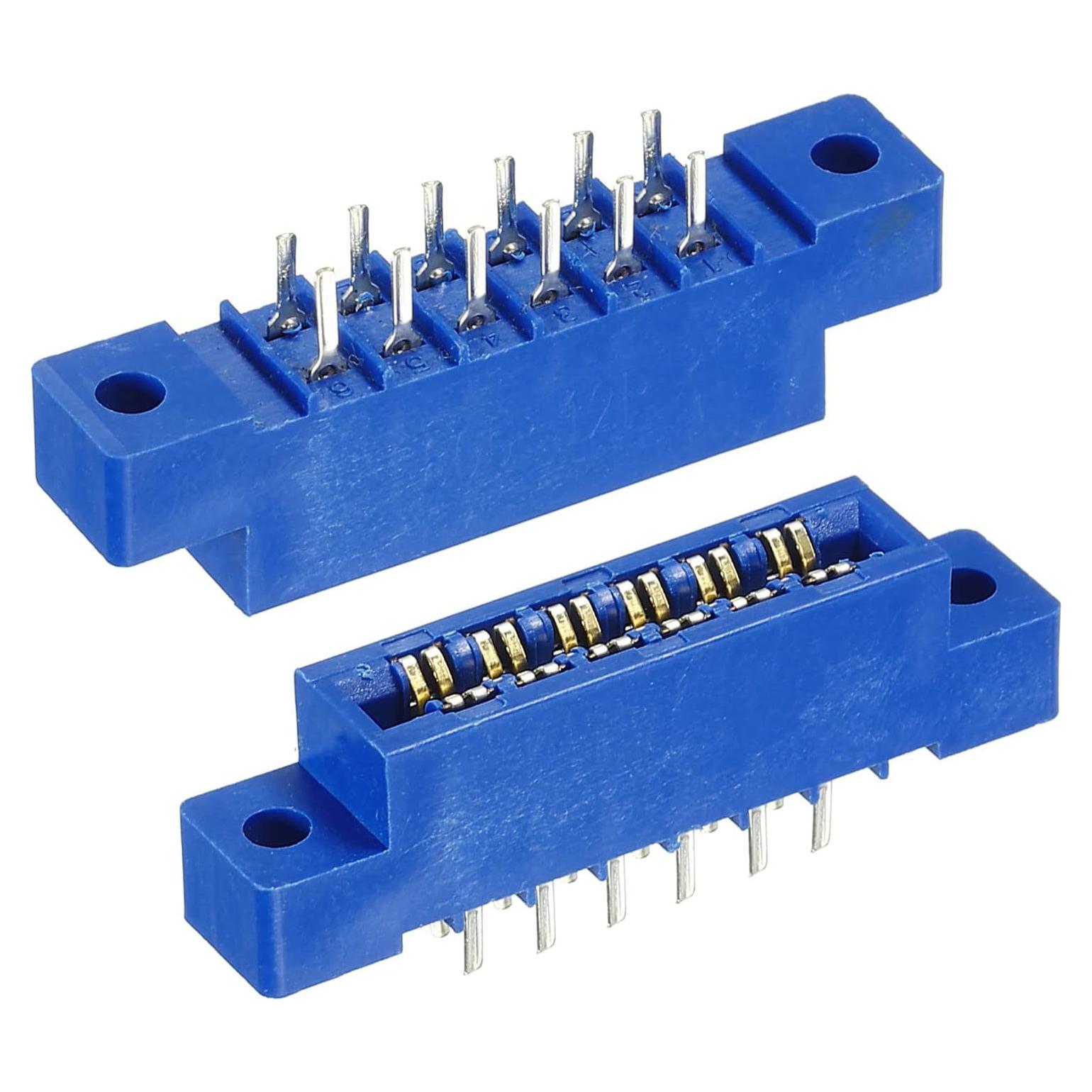Conector de borde de tarjeta MECCANIXITY 12 Pines 3.96mm Azul - Paquete de 2