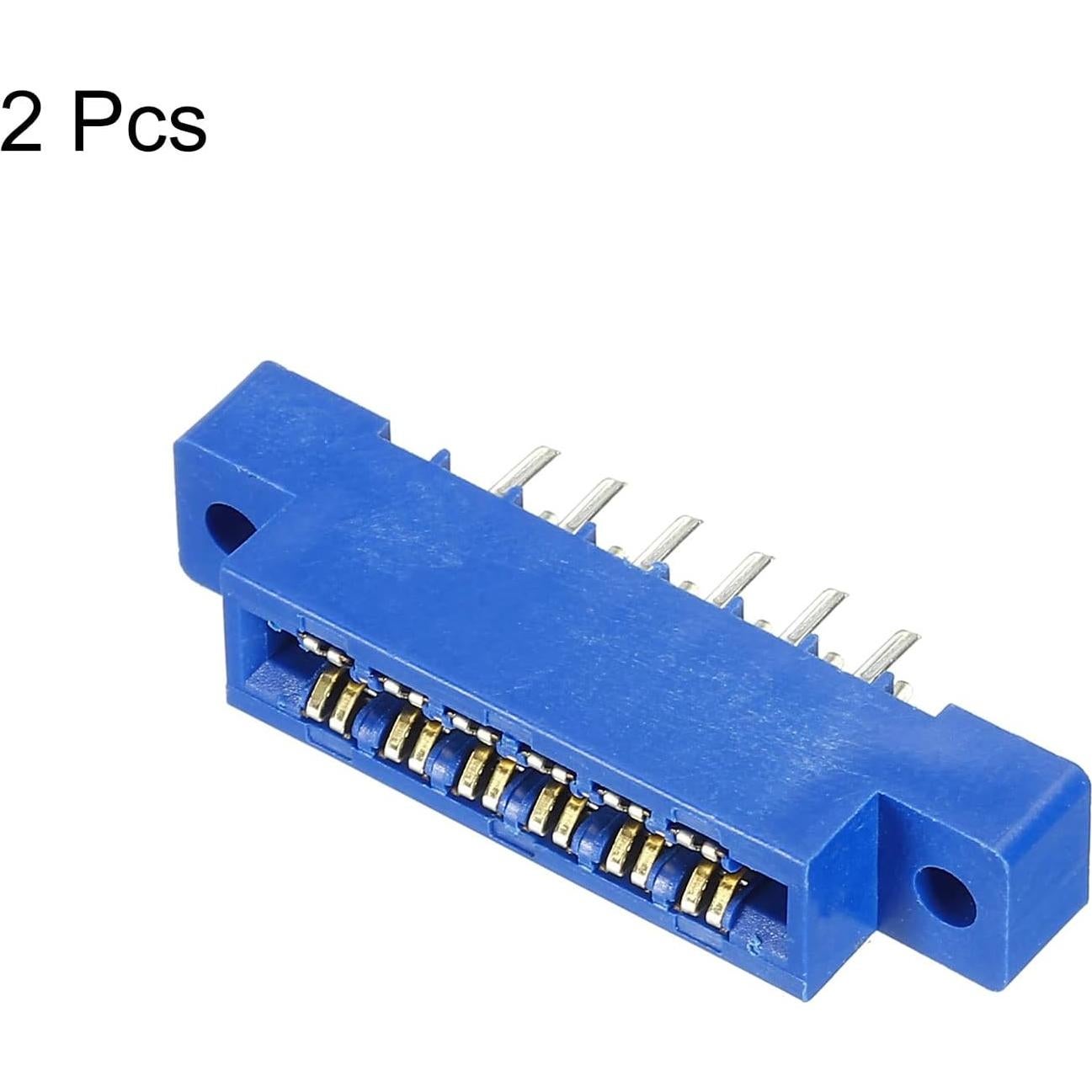 Conector de borde de tarjeta MECCANIXITY 12 Pines 3.96mm Azul - Paquete de 2