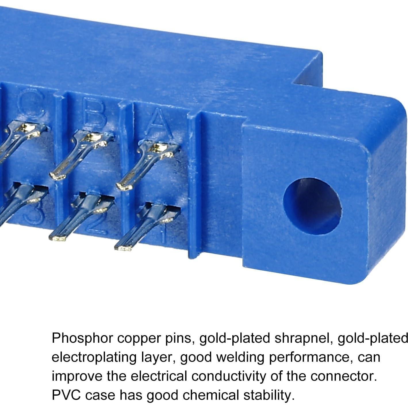 Conector de borde de tarjeta MECCANIXITY 12 Pines 3.96mm Azul - Paquete de 2