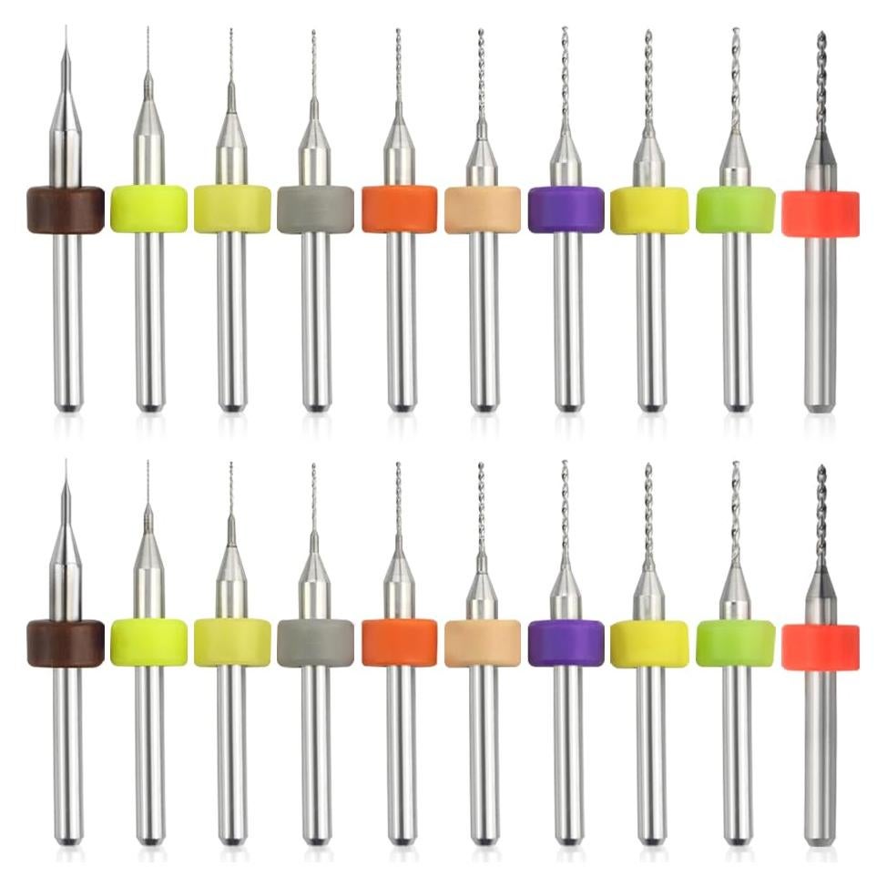 Set de 20 Brocas de Carburo de Tungsteno 0.1-1.0mm XLX