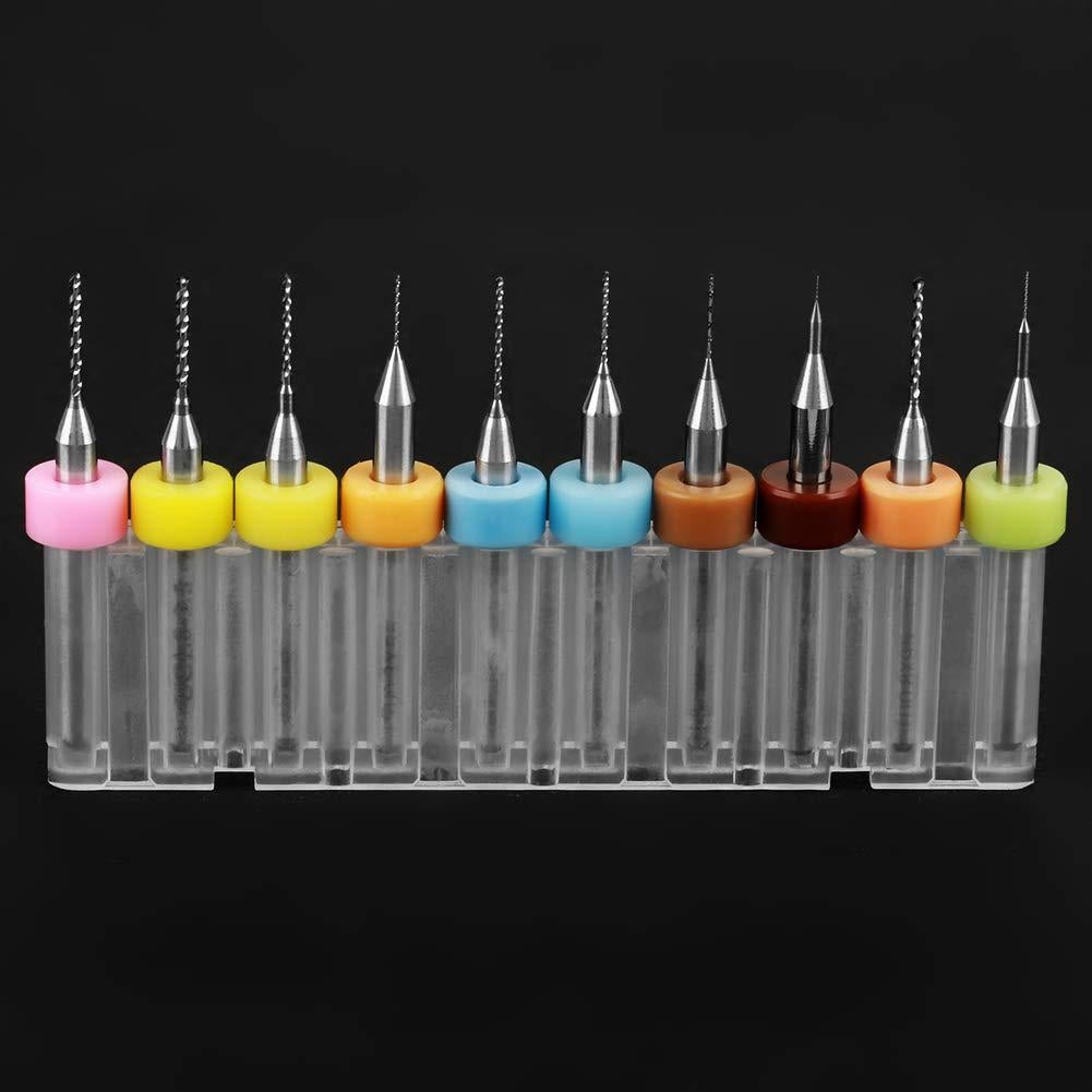 Juego de 10 Brocas Micro de Carburo Hilitand para PCB 0.1-1.0mm