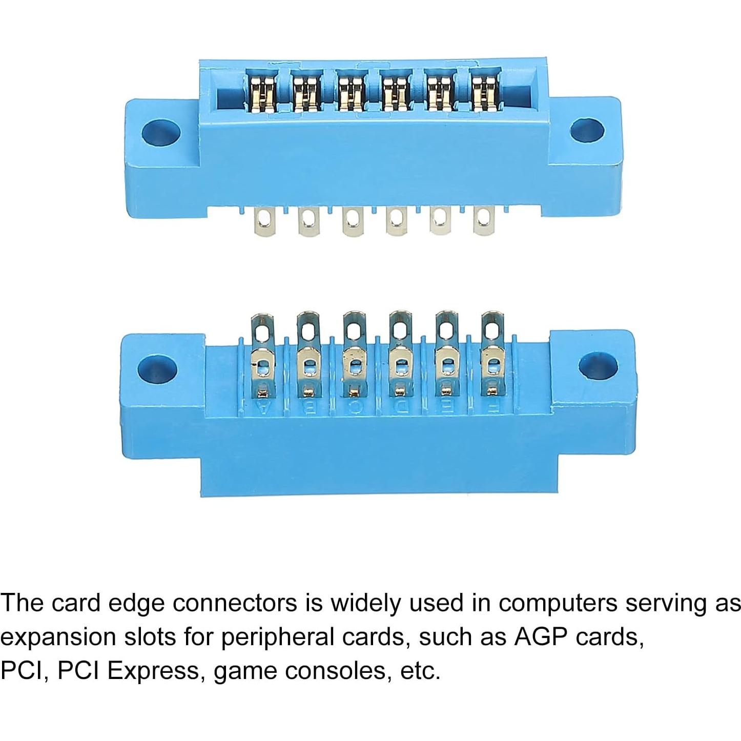 Conector de Borde de Tarjeta MECCANIXITY 12 Pines 3.96mm Azul - Paquete de 2