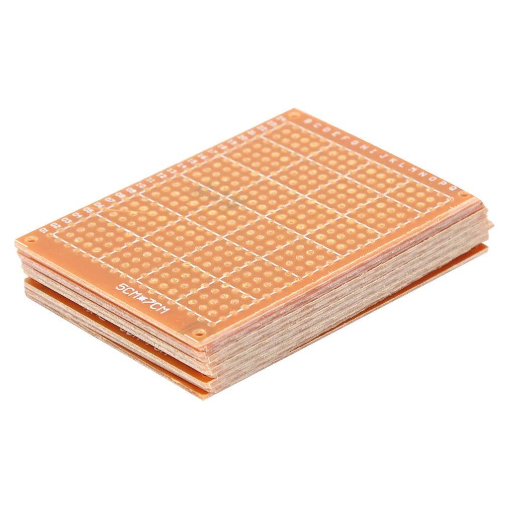 10 Protoboards 5x7cm Baquelita Tomotato para Proyectos DIY