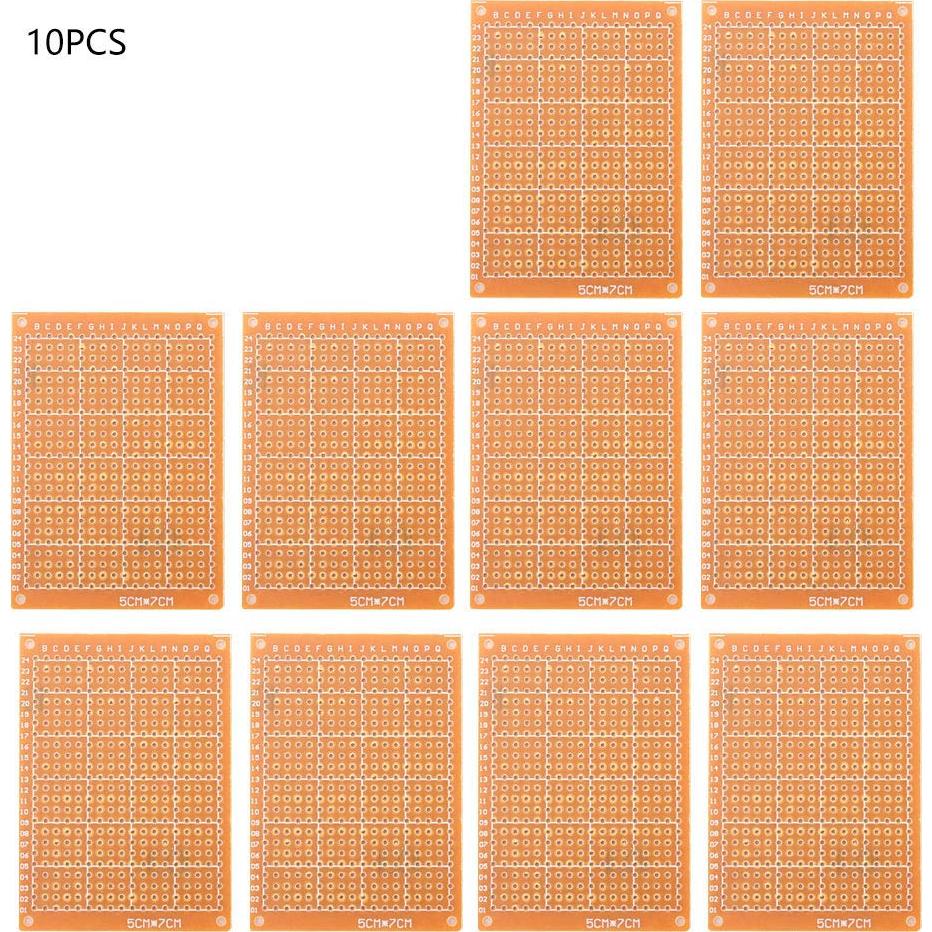 10 Protoboards 5x7cm Baquelita Tomotato para Proyectos DIY