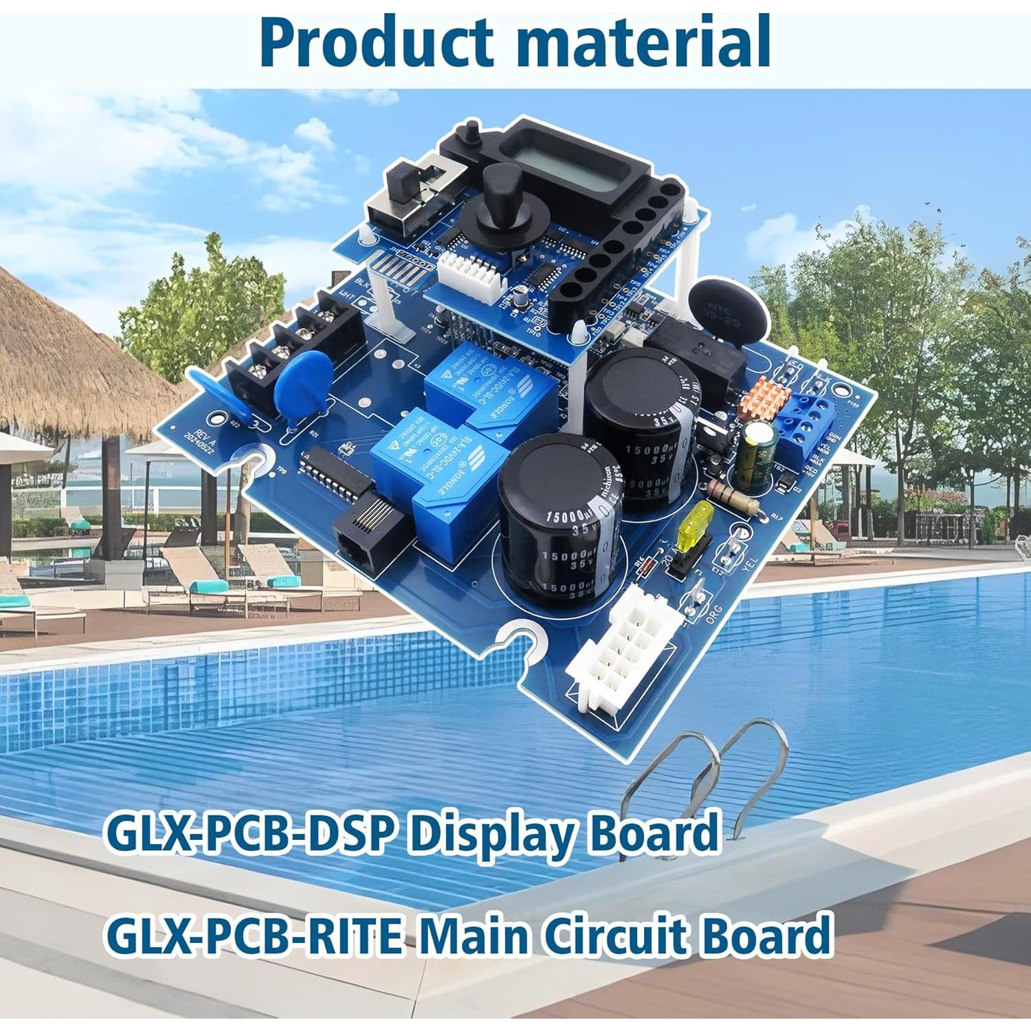 Placa Circuito Principal y Pantalla GLX-PCB-RITE/DSP para Hayward