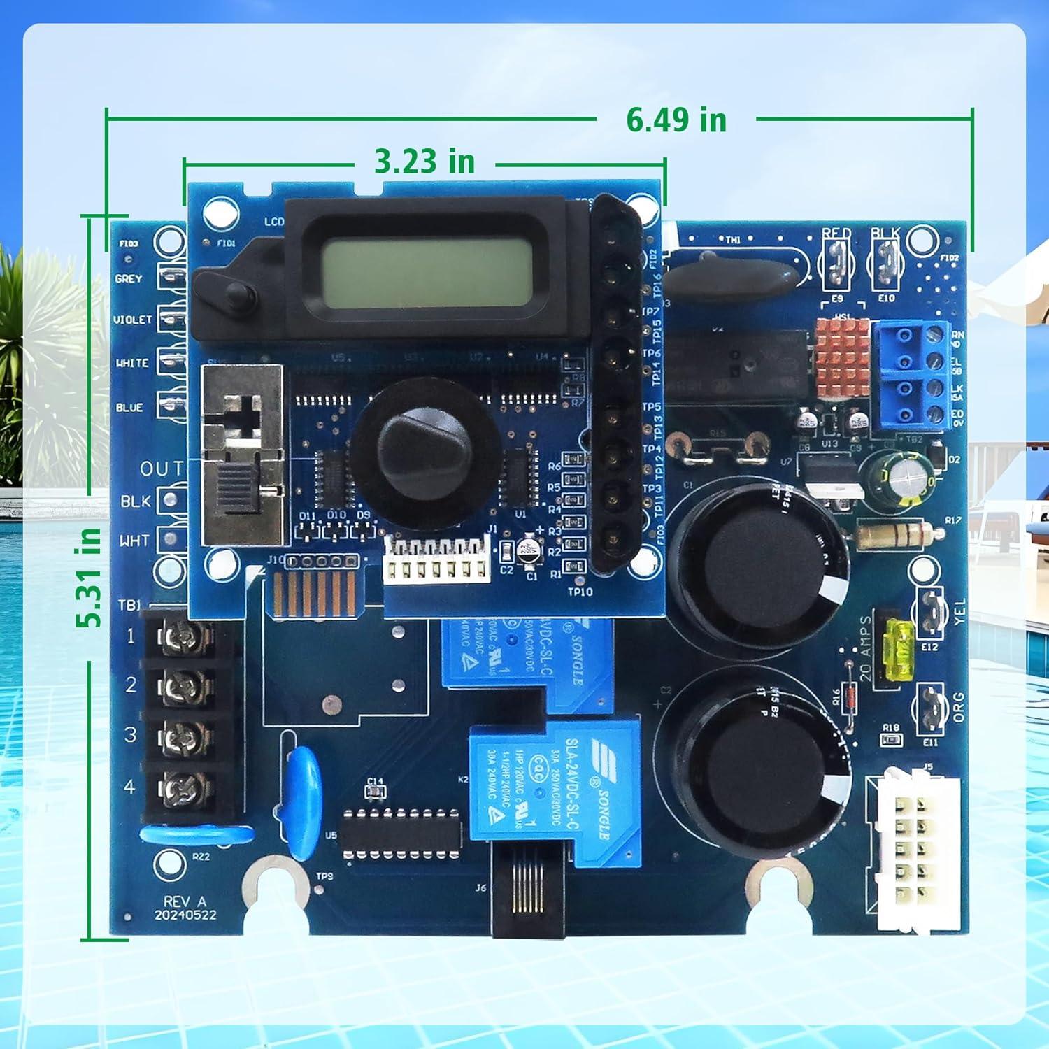 Placa Circuito Principal y Pantalla GLX-PCB-RITE/DSP para Hayward