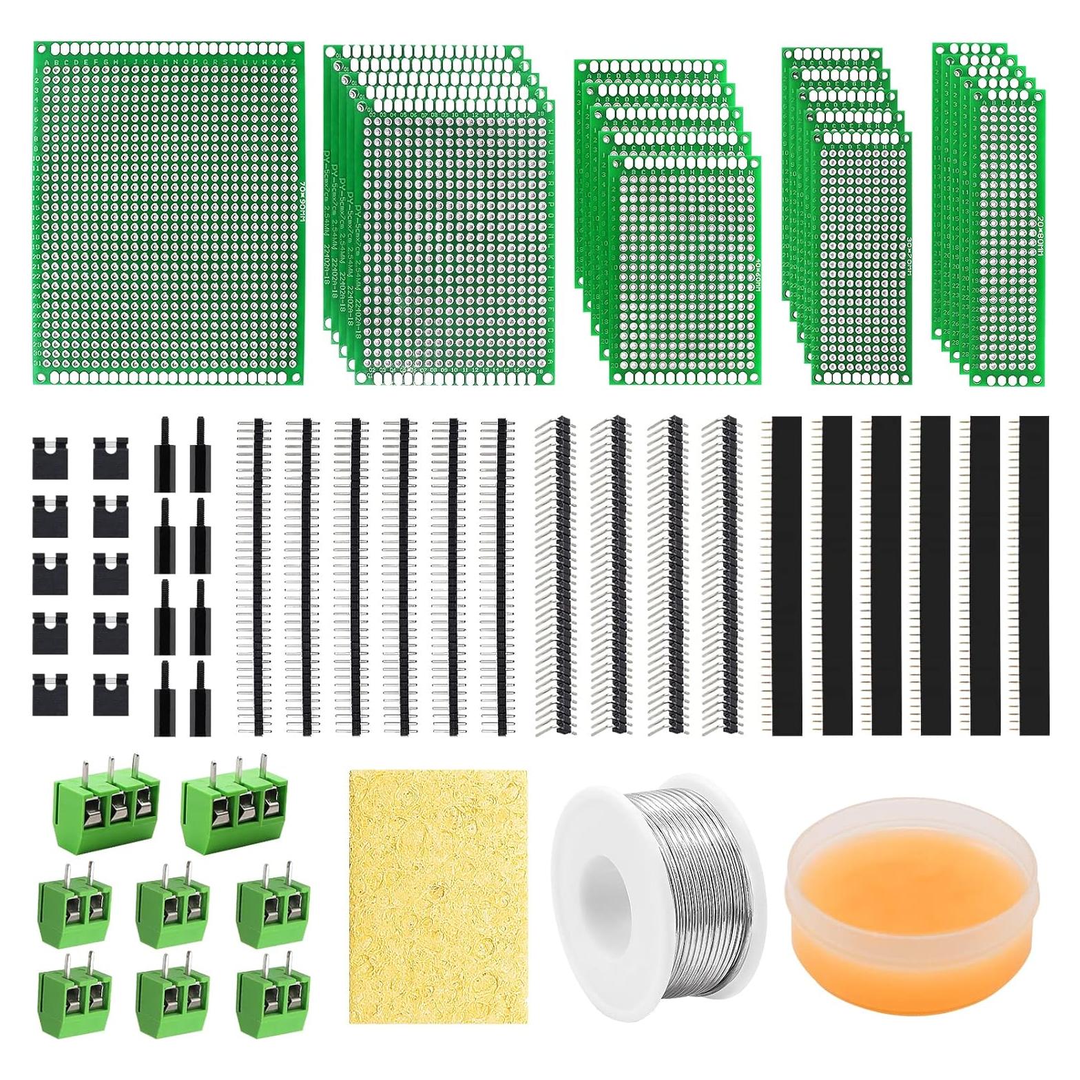 Kit de Prototipos PCB Tnisesm Doble Cara 5 Placas 2.54mm
