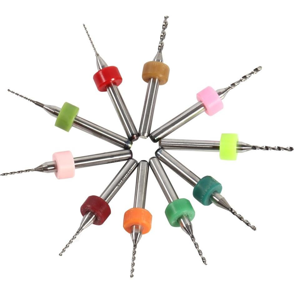 Juego de 10 Brocas Micro para PCB Hilitand 0.6-1.5mm