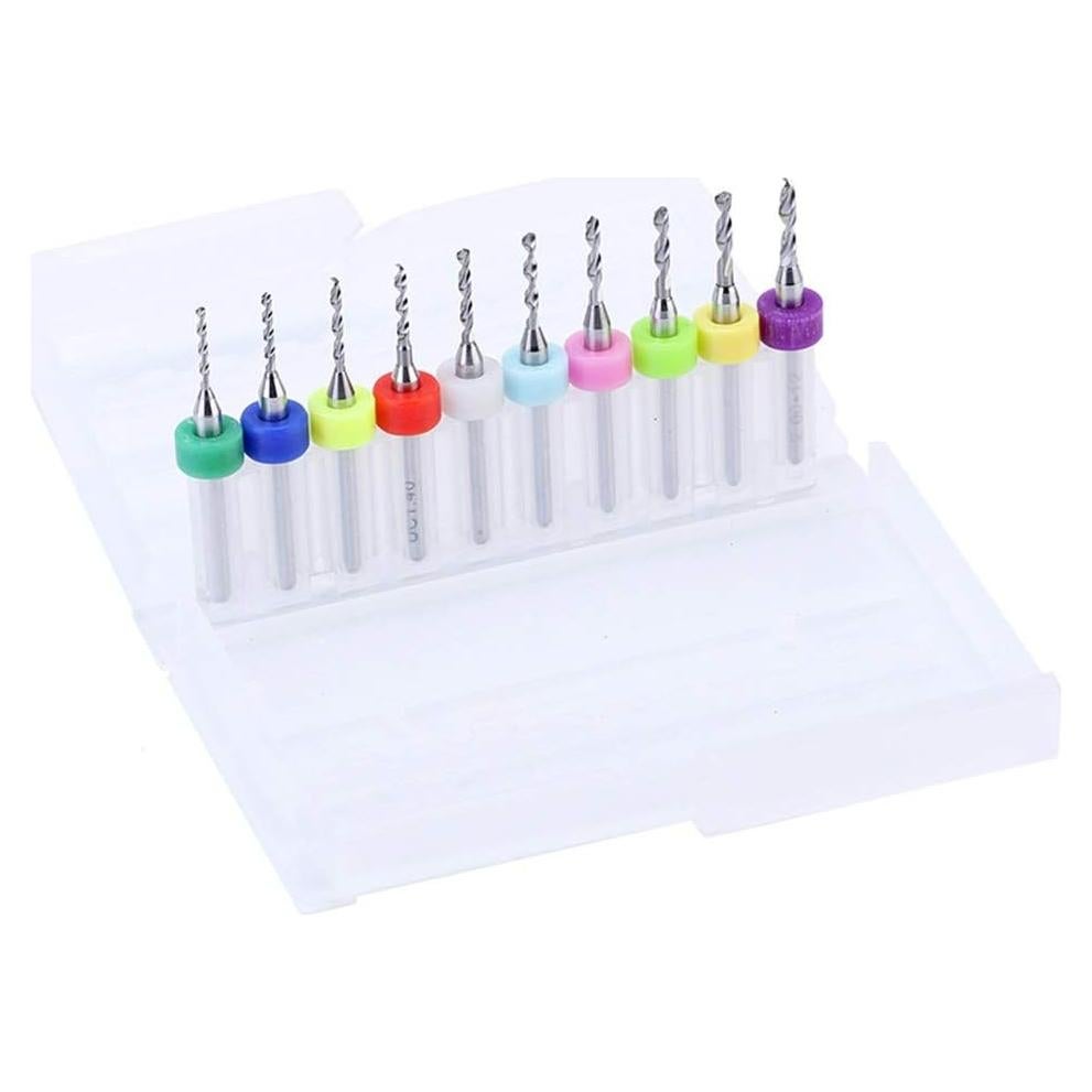 Juego de 10 Brocas de Carburo YXQ 1.1-2.0mm para PCB