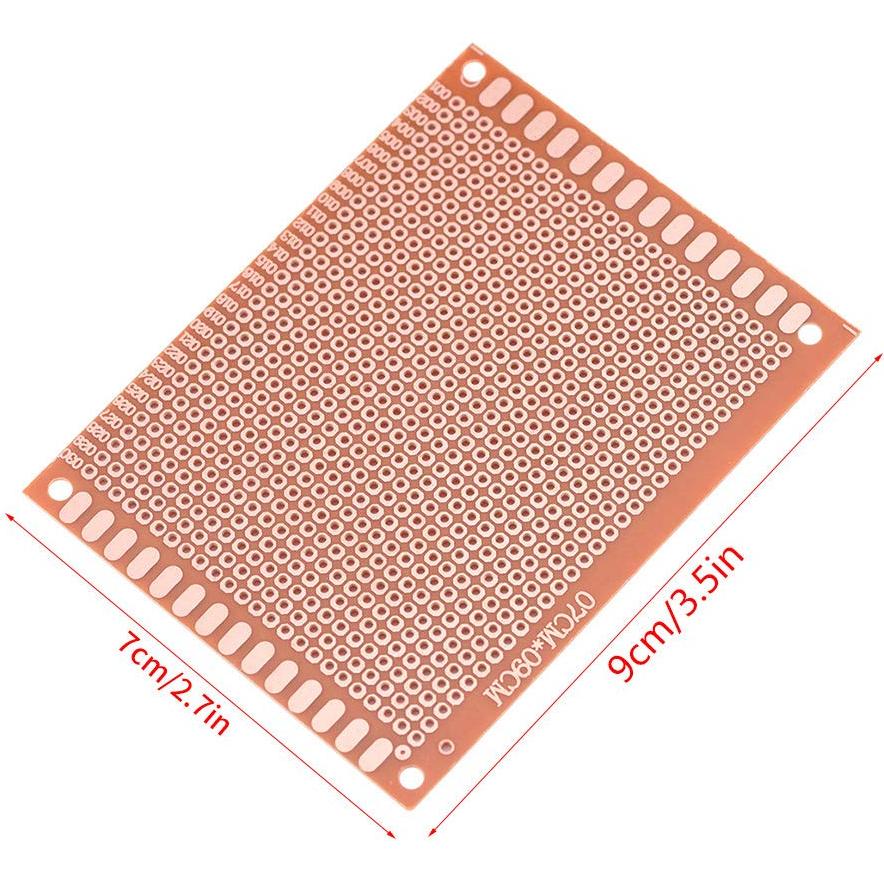 Placa de Circuito Universal Hyuduo 10 Pcs 9x7 cm para Soldadura DIY