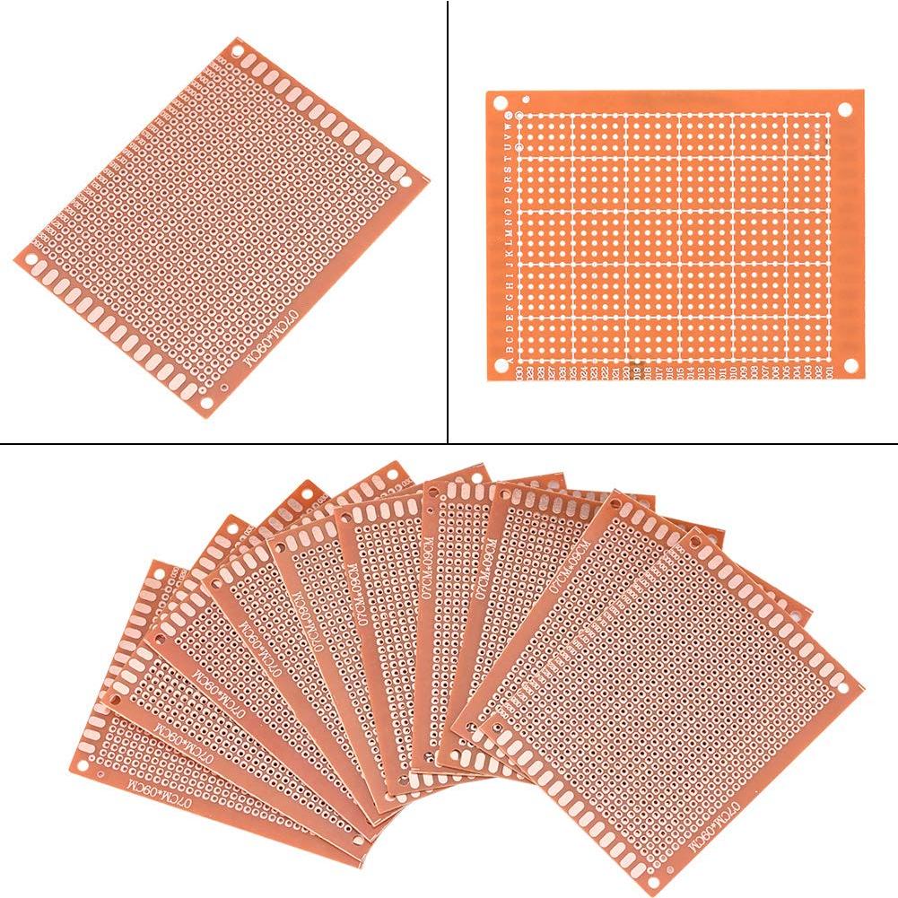 Placa de Circuito Universal Hyuduo 10 Pcs 9x7 cm para Soldadura DIY