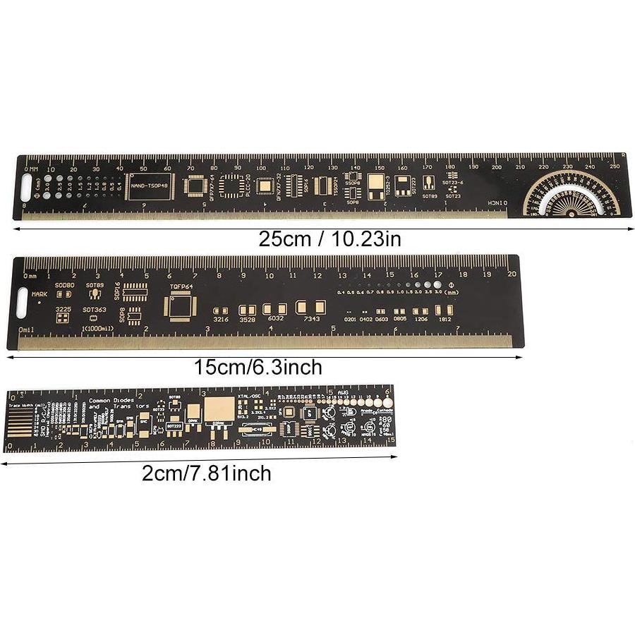 Regla Multifuncional PCB Vipxyc 15/20/25cm Alta Precisión