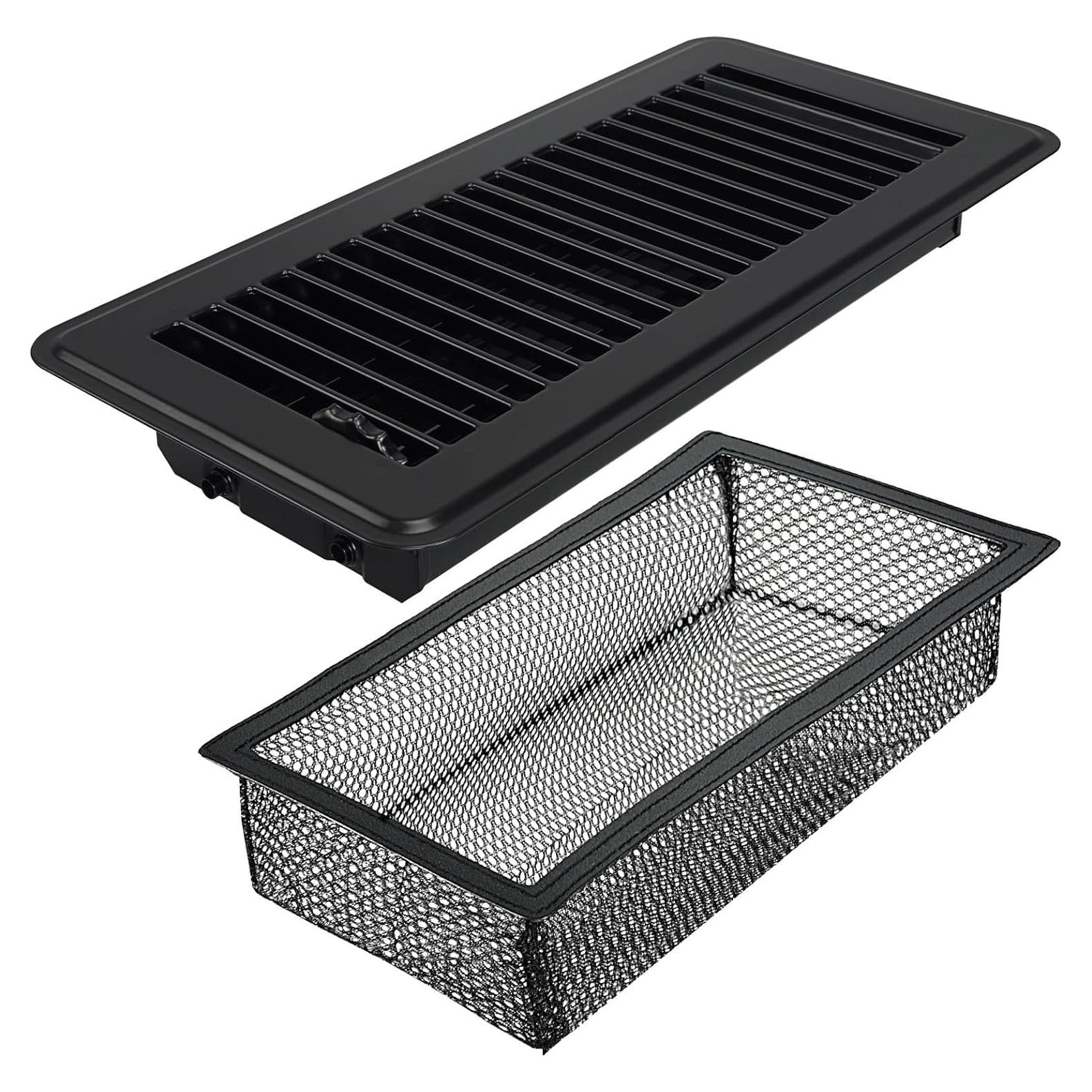 Registro de Piso 2x30 cm BYEWIRE Negro Acero Ajustable