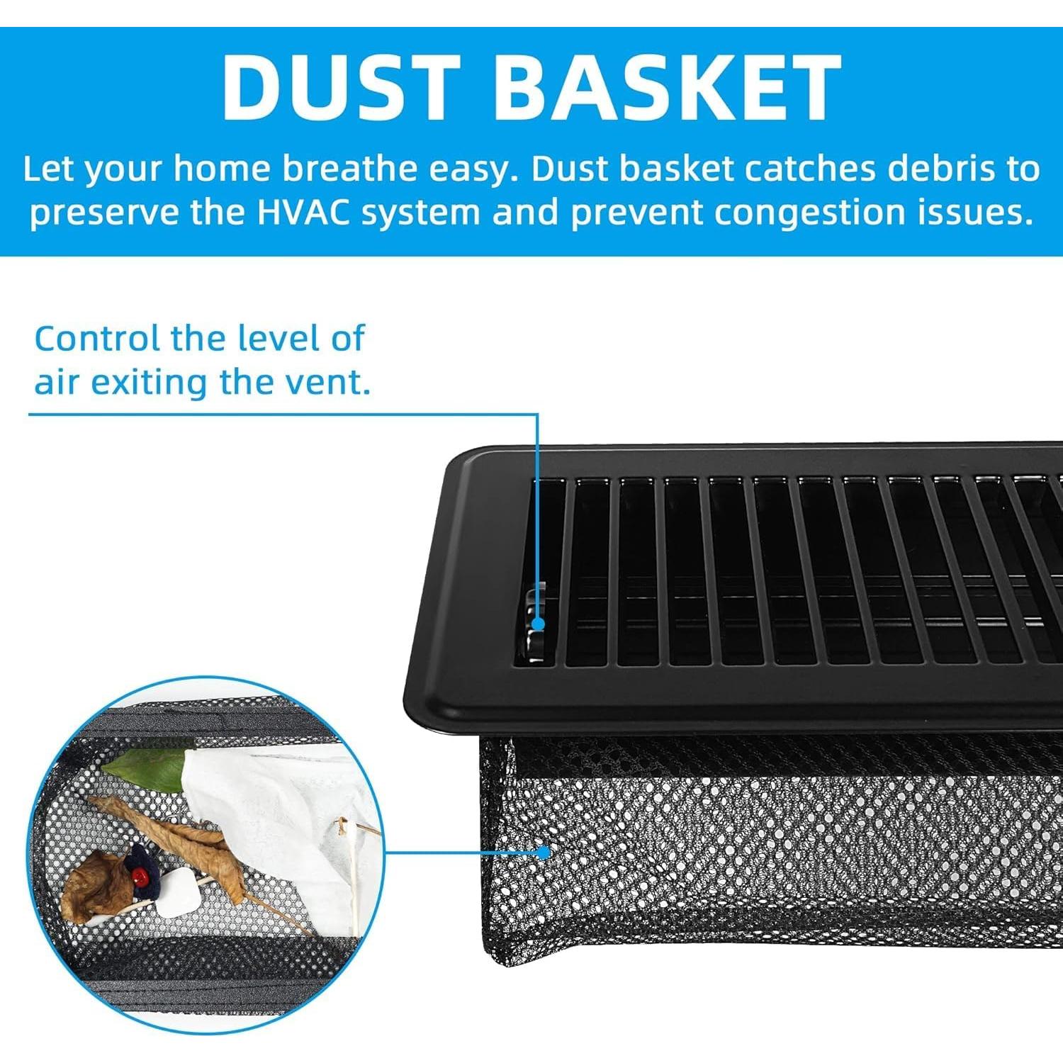 Registro de Piso 2x30 cm BYEWIRE Negro Acero Ajustable