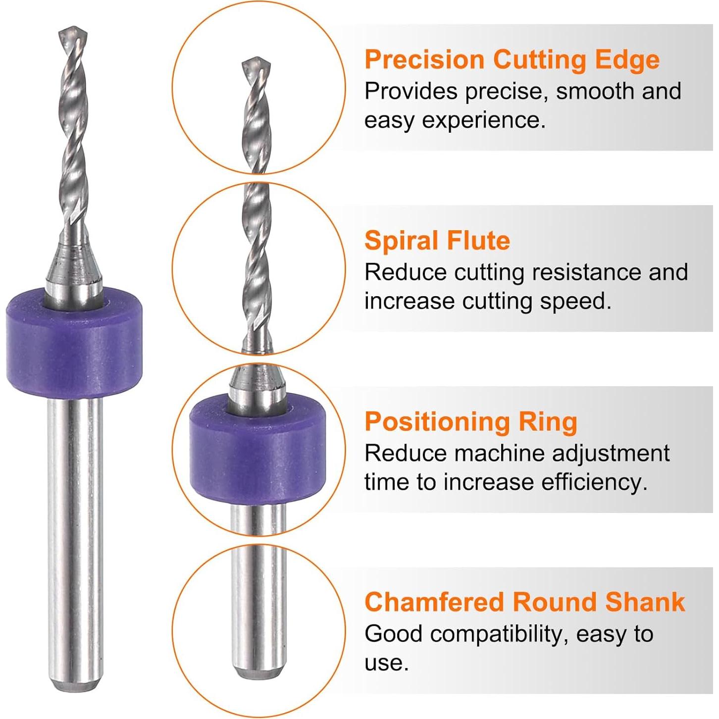 Conjunto de 10 Brocas Micro Carburo Tungsteno HARFINGTON 0.5-2.2mm