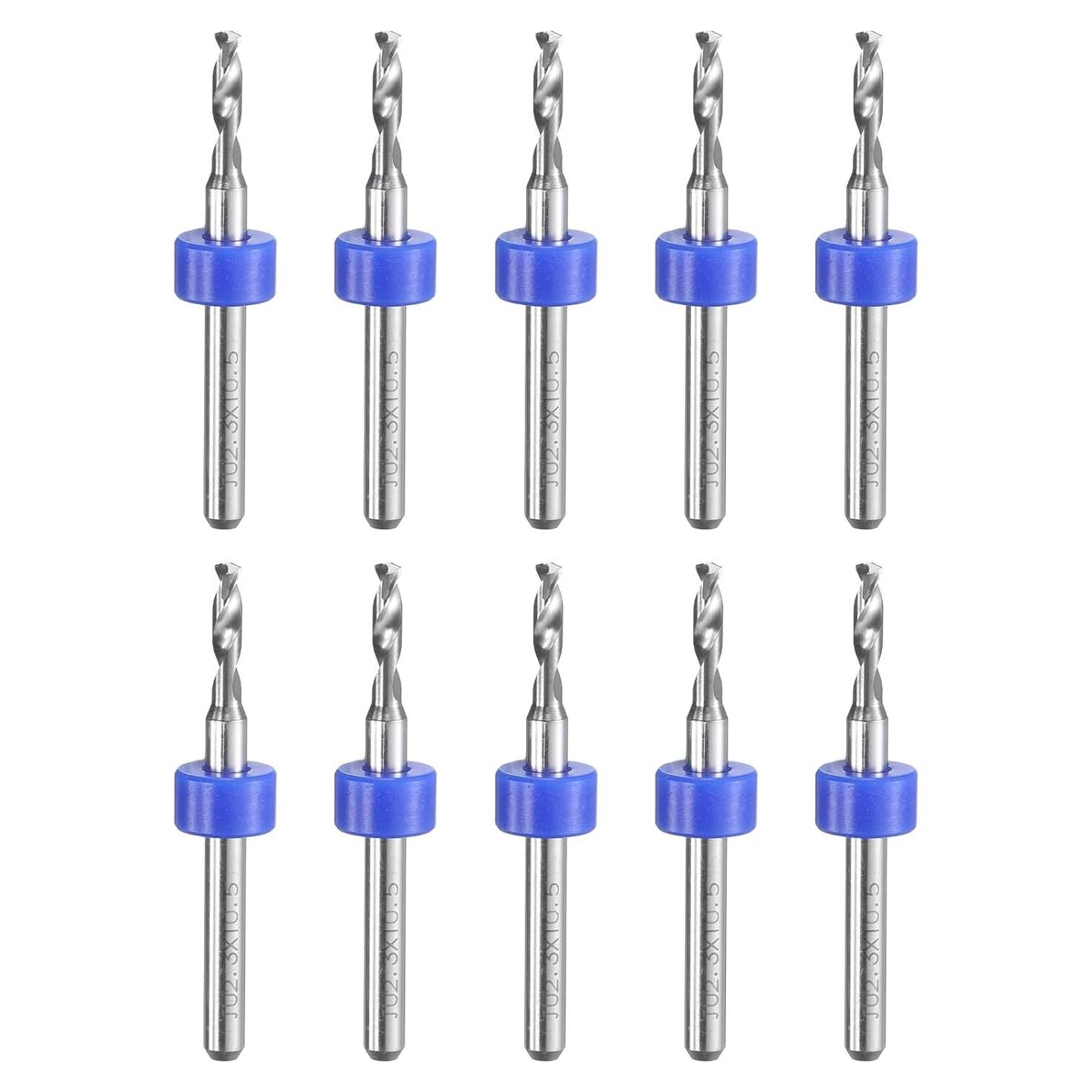 Brocas de PCB 2.3mm uxcell Carburo Tungsteno 10 Pcs