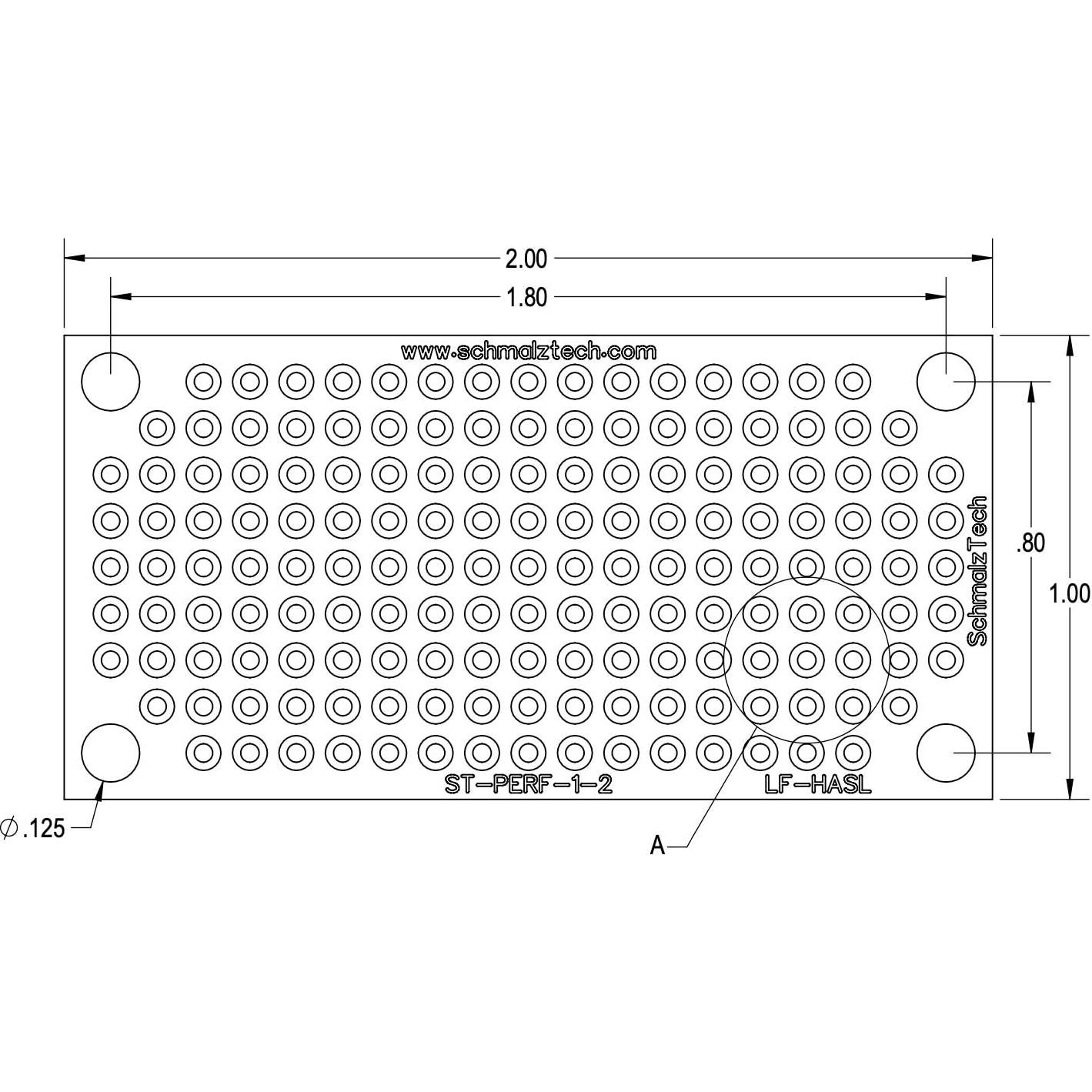 Placa de prototipo PCB Doble Cara SchmalzTech 2.54x5.08cm 2p