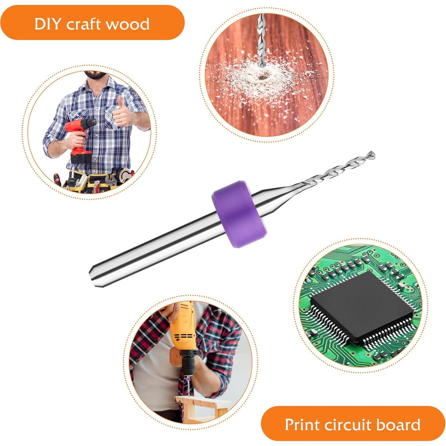 Juego de 20 Brocas Micro de Carburo de Tungsteno 0.3-1.2mm