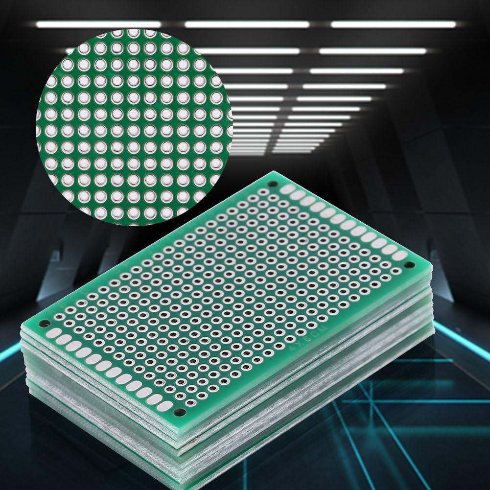 Placa de Circuito Universal 10 PCs 4x6cm Doble Cara DIY