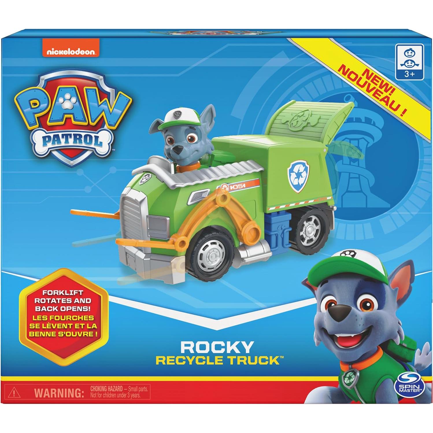 Camión de Reciclaje Rocky Paw Patrol con Figura 3+