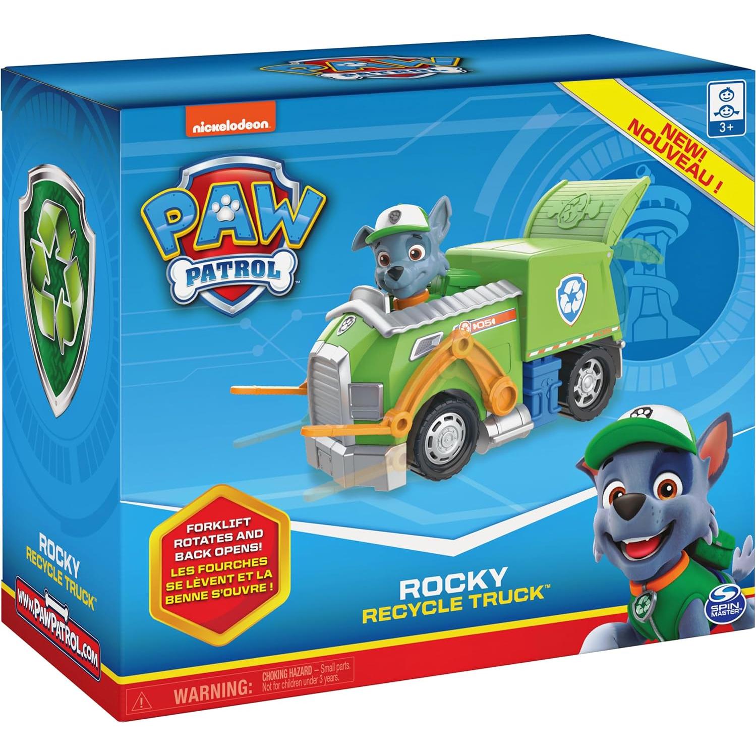Camión de Reciclaje Rocky Paw Patrol con Figura 3+