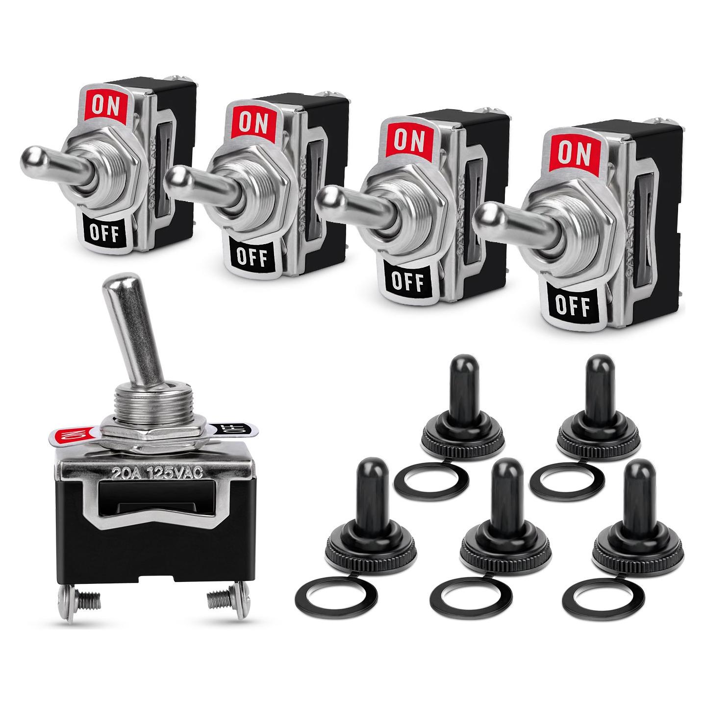 Interruptor de Palanca Nilight 90012E 15A 250V 5 Piezas