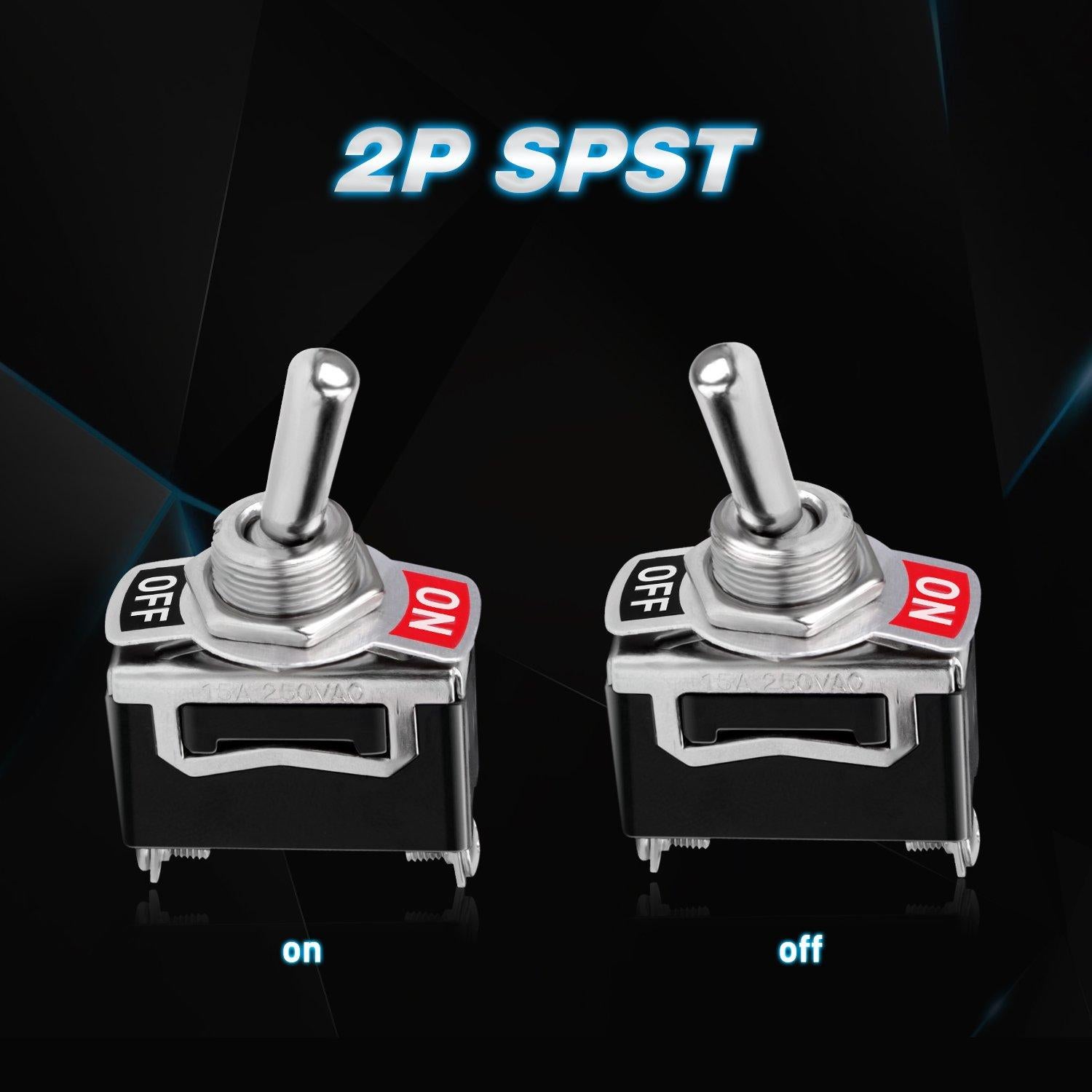 Interruptor de Palanca Nilight 90012E 15A 250V 5 Piezas