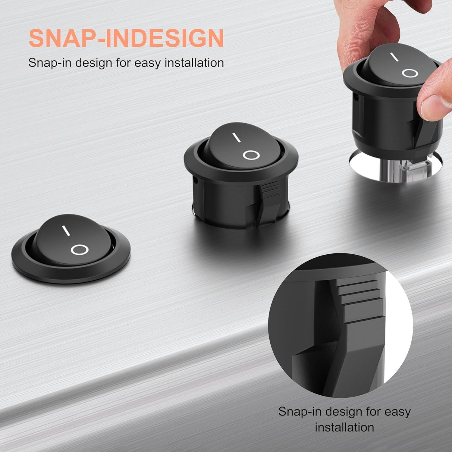 Interruptor Basculante ON/OFF APIELE KCD1 5 Pcs 6A 250V