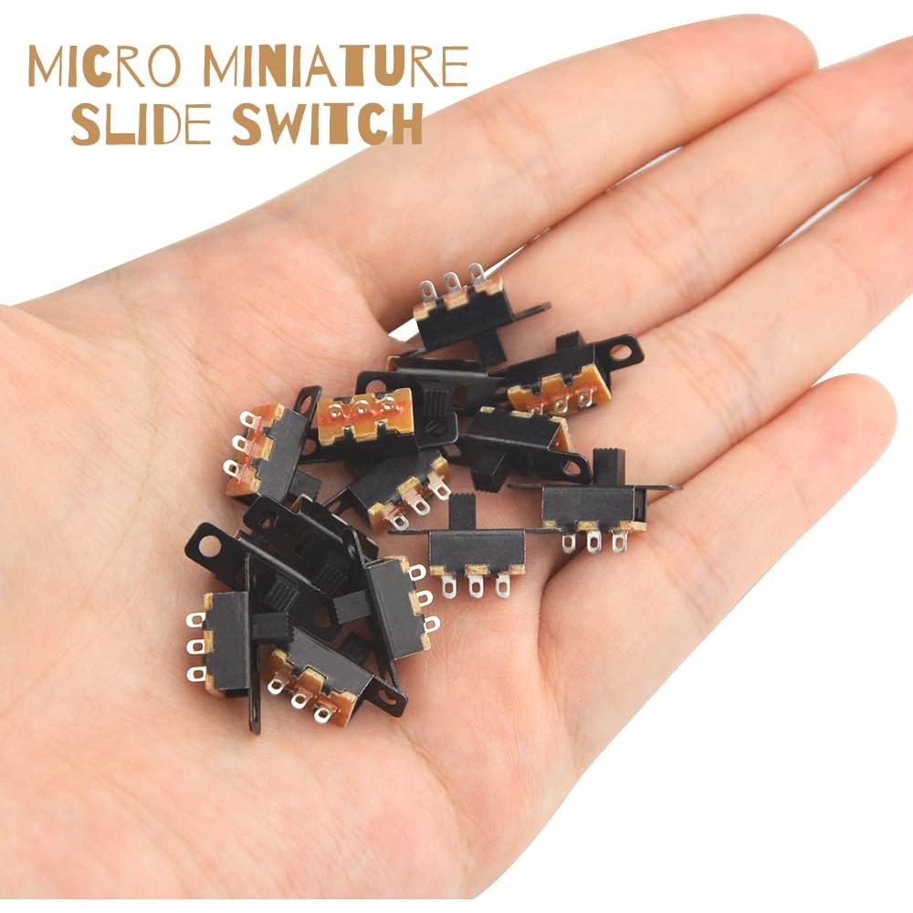 Interruptor Deslizante 3 Pin WMYCONGCONG 100 Pcs 0.5A 50V