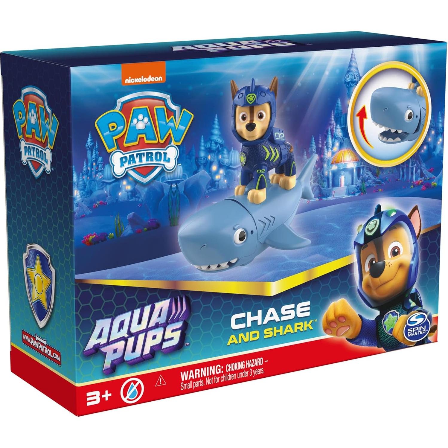 Figuras de Acción PAW Patrol Aqua Pups Chase y Tiburón
