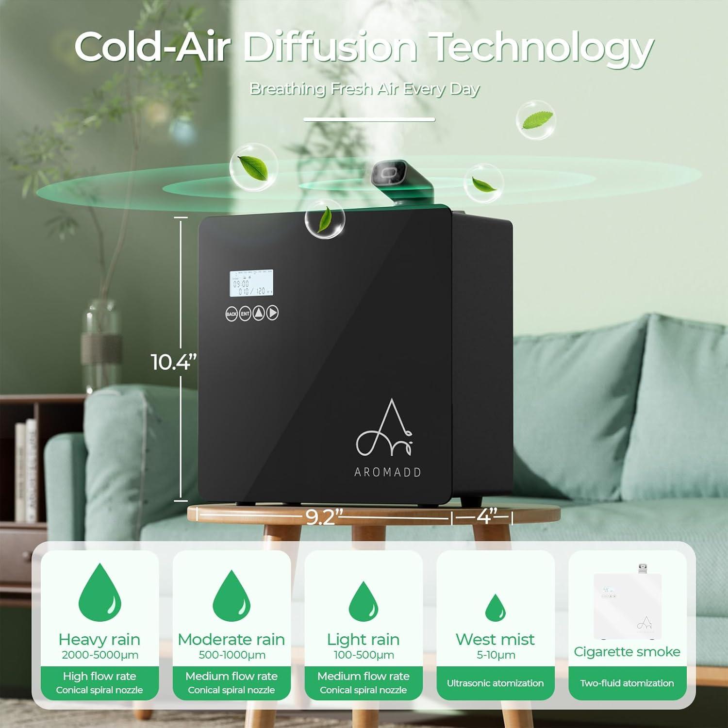 Difusor de Aroma Inteligente Aromadd U5B 600ml Negro