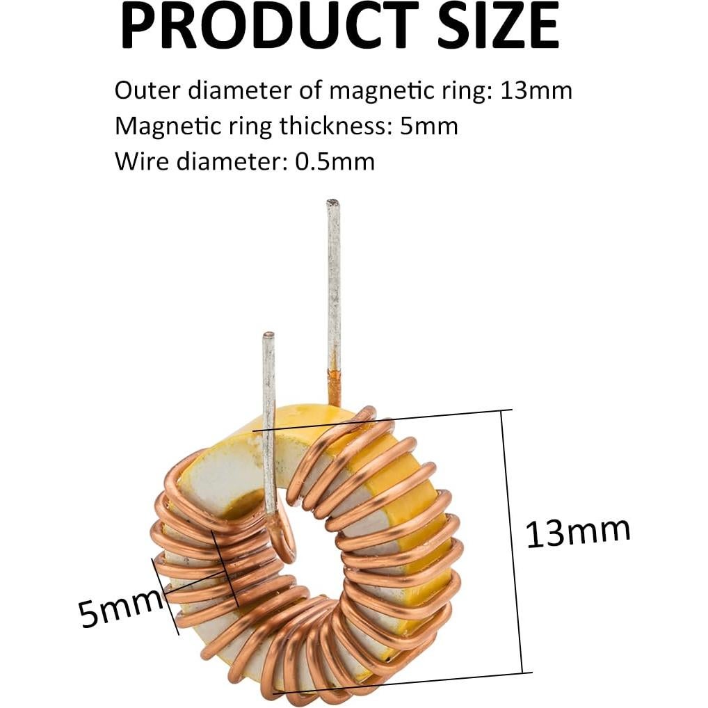 20 Inductores Toroidales 47uH 3A DIYhz para Circuitos