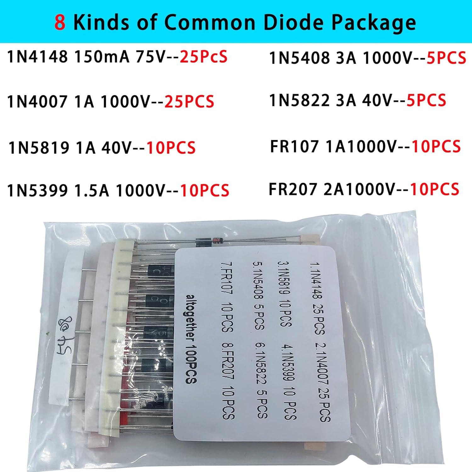 Kit de Componentes Electrónicos 1800 Pcs Nodehawk - Resistencias, Diodos, Transistores