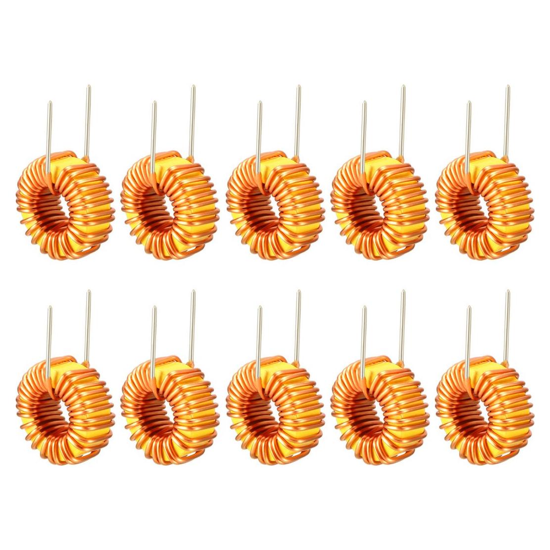 Inductor Toroidal 10Pcs uxcell 33uH 5A Bobina de Inductancia