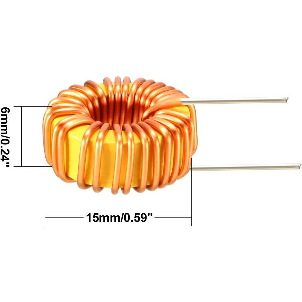 Inductor Toroidal 10Pcs uxcell 33uH 5A Bobina de Inductancia