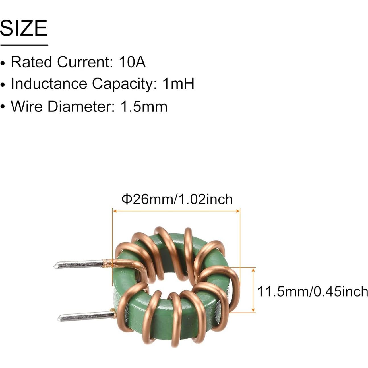 Núcleo Toroidal Inductancia 1mH 10A Cobre Rebower - 5 Pcs