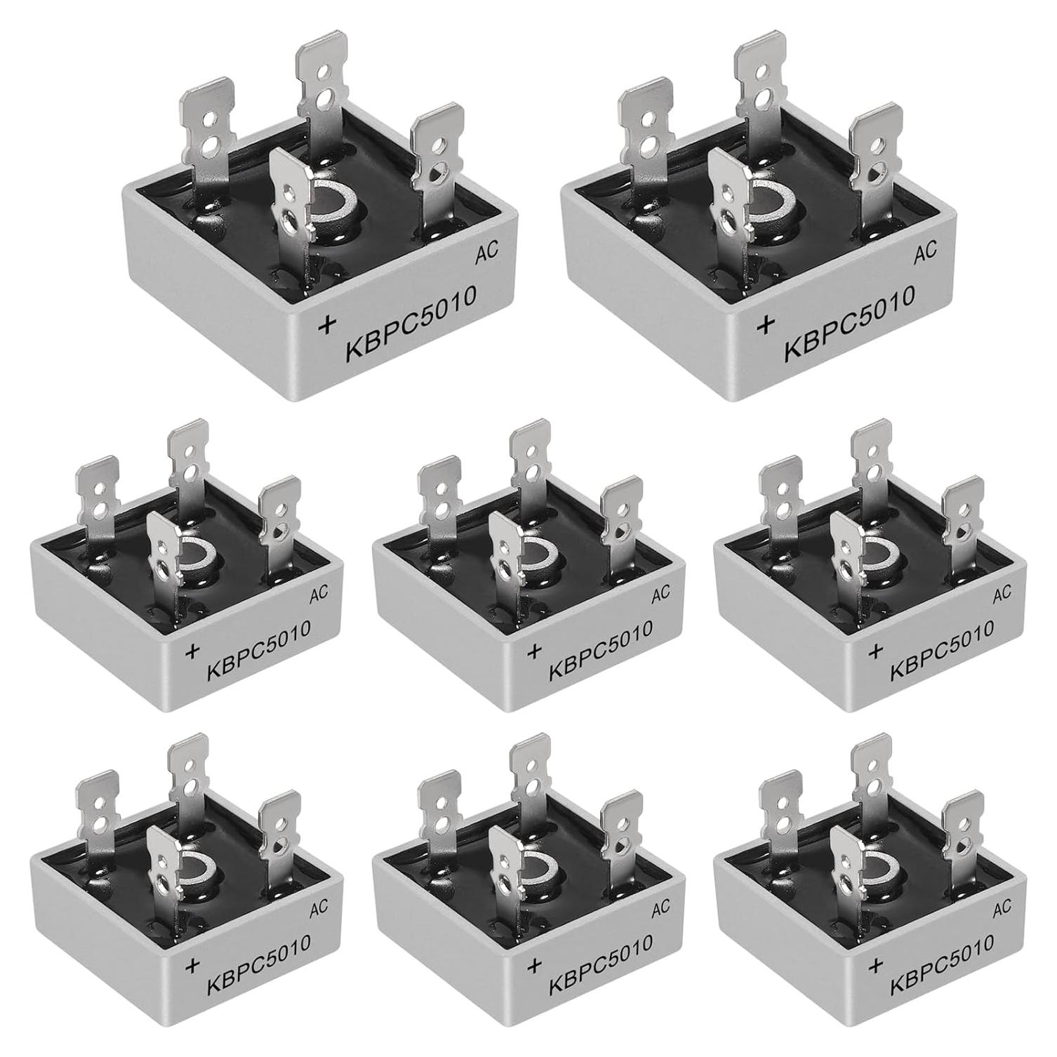 Diodo Rectificador de Puente KBPC5010 1000V 50A 8 Piezas